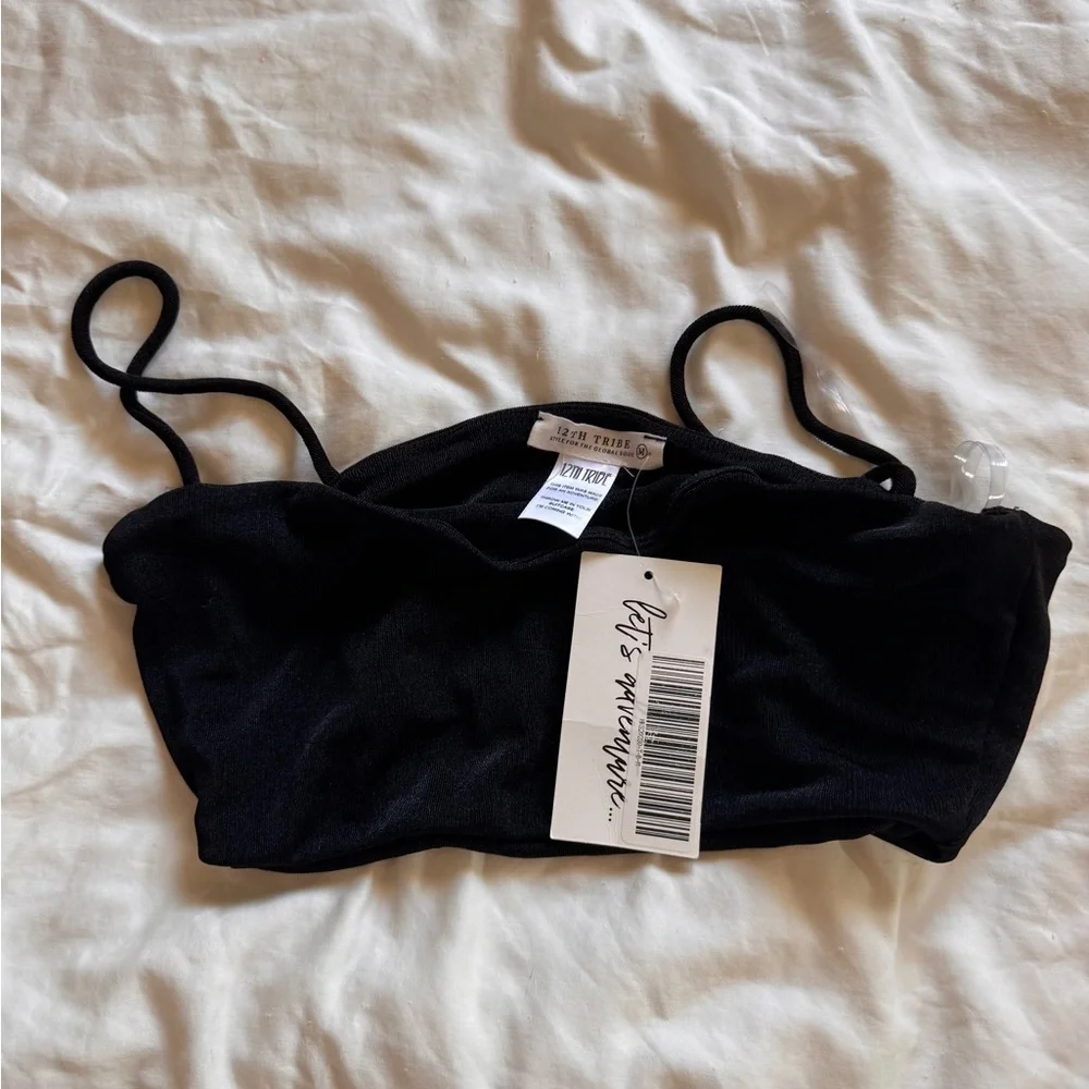 12th Tribe Toulouse maxi skirt and crop set - black shimmer - Picture 5 of 5